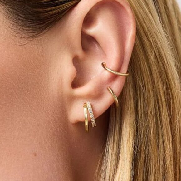 NEW Ana Luisa Toda Small Double Hoop Earrings - Picture 2 of 4